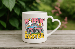 Hoppin' Easter Bunny Eggs Truck PNG Sublimation | Happy East Product Image 4