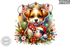 Christmas Dog Animal Sublimation - High Quality 300 Dpi Product Image 1