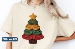 Crochet Yarn Christmas Tree PNG, Christmas tree PNG Product Image 4