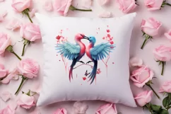 Breeds of Valentine Kissing Birds, Valentine's Day Clipart Product Image 4
