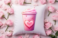 Valentine Coffee Cup Sublimation Clipart Product Image 1