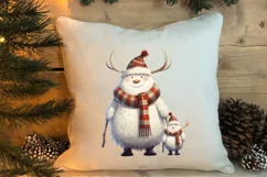Cute Christmas Highland Cow Clipart, Christmas PNG Product Image 4