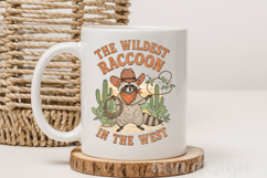 Wildest Raccoon In The West PNG Cowboy Raccoon Sublimation Product Image 3