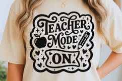 Teacher Mode On Svg, Back To School Svg, Funny Teacher Svg. Product Image 5