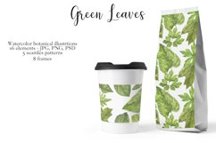 Watercolor Green Leaves Product Image 5