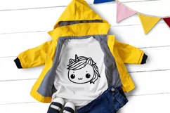 Cute baby unicorn face. SVG, PNG, EPS. Cut file. Product Image 5