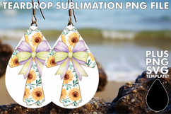 Classy Teardrop Earrings Ideas, Flower Cross Product Image 1