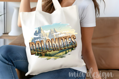 Dolomites PNG, Vintage Italy Mountain Alps Sublimation Product Image 5
