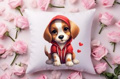 Cute Valentine Dog Clipart, Valentines Day Dog Clipart Product Image 4