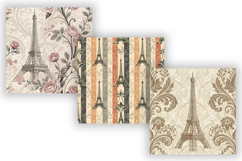 Vintage Parisian Pattern Pack, French Chic Seamless Designs Product Image 3