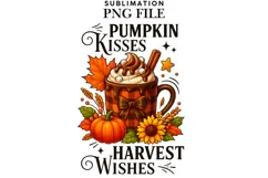 Pumpkin kisses png design for T-shirts Product Image 1