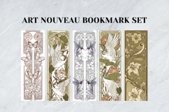 Vintage Art Nouveau Bookmark,Elegant Floral Animal Design Product Image 4