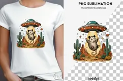 UFO opossum png design for T-shirts Product Image 4