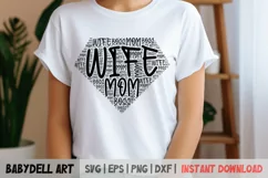 "Wife Mom Boss SVG design for Mother's Day"