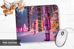 Whimsical Christmas Nutcrackers in a Snowy Forest Mouse Pad Product Image 1