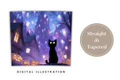 Spooky Halloween Castle Tumbler, Spooky Tumbler Wrap Product Image 4