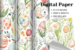 Easter Egg Background Seamless Pattern Digital Paper Product Image 1