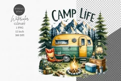 Camp life clipart, Holiday clipart, Summer clipart Product Image 1