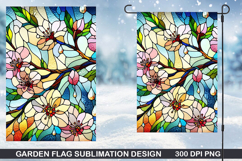Flowers Garden Flag Sublimation| Flower Garden Flag PNG Product Image 1