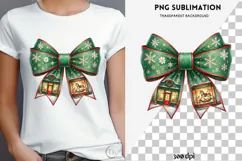 Christmas winter bow png design for T-shirts Product Image 4