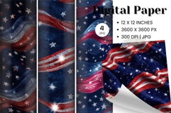 4th of July Patriotic USA American Flag Background Wallpaper Product Image 1