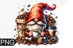 Coffee Gnome Sublimation - Clipart PNG Design Product Image 1