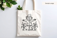 Hand Drawn Fall Scarecrow SVG Product Image 4