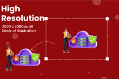 Cybersecurity &amp; Data Protection 3D Illustration Pack Product Image 4