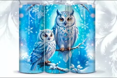 Cute Owl Tumbler Sublimation, 20 oz Seamless Tumbler Wrap Product Image 4