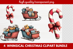 Whimsical Christmas Clipart | Cute Festive Holiday PNG Product Image 1