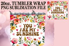 Serene nights 20oz tumbler wrap, Flower Quote Product Image 1