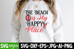 The Beach is My Happy Place SVG Design,Summer Vintage SVG Product Image 1