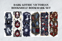 Dark Gothic Victorian Bookshelf Bookmark Set,Antique Library Product Image 4