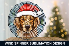Christmas Stained Glass Wind Spinner - Dog Wind Spinner Product Image 5