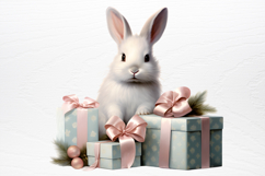 Chirstmas Bunnies Clipart PNG Product Image 4