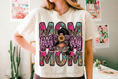 Messy Bun Mom PNG sublimation | Mother's Day PNG T-Shirt Product Image 6