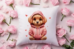 Cute Valentine Dog Clipart, Valentines Day Dog Clipart Product Image 4