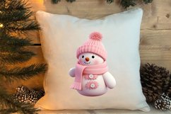 Pink Christmas Crochet Clipart, Christmas PNG Product Image 4