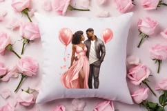 Valentines Day Black Couple Clipart, Black Couple Clipart Product Image 4