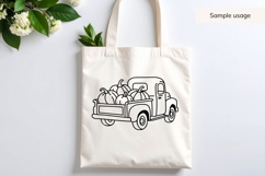 Hand Drawn Fall Truck With Pumpkins SVG Product Image 4