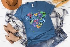 Butterflies heart illustration | Summer sublimation PNG Product Image 7