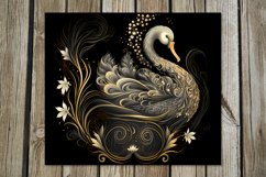 Swan | 8 black &amp; gold skinny tumbler Sublimation designs Product Image 4