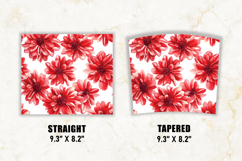 Watercolor Dahlia Flower Tumbler Wrap | 20 oz tumbler wrap Product Image 2