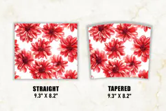 Watercolor Dahlia Flower Tumbler Wrap | 20 oz tumbler wrap Product Image 2