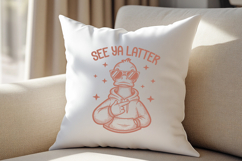 See Ya Later Funny Duck SVG - Cool Retro Animal T-Shirt Product Image 4