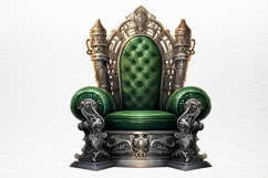 Vintage Green Christmas Clipart PNG Product Image 4