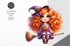 Halloween clipart, Witch clipart, Kids Halloween Product Image 1