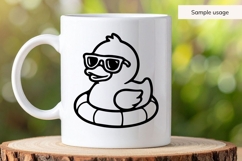 Summer Baby Duck with Sunglasses Illustration SVG Product Image 4