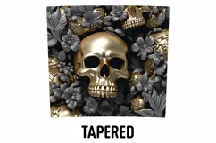 3D Skull Flowers Sublimation Tumbler Wrap | 3D Tumbler wrap Product Image 3