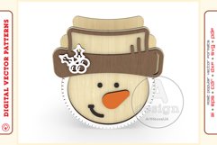 Snowman clutch purse v74 aser cut vector Glowforge file SVG Product Image 4